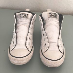 leather white converse